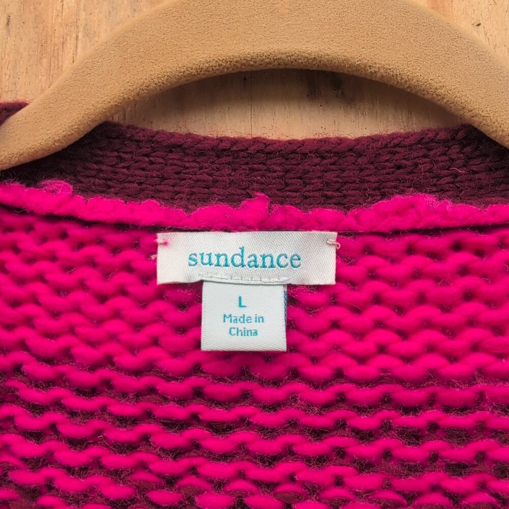 Sundance ChunkyKnit MoriKei Wool Blend LagenLook Cardigan Sweater Women's Large - Picture 4 of 8